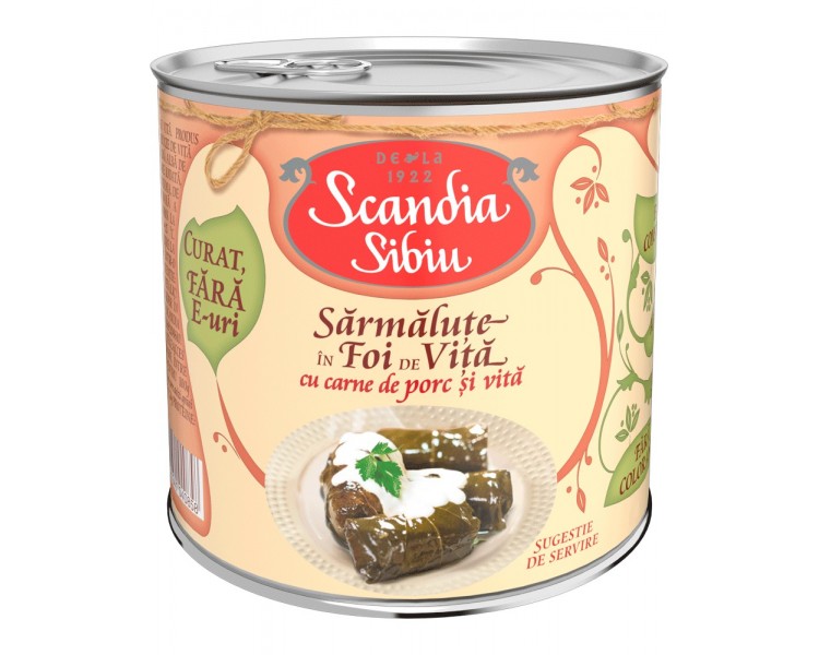 SCANDIA SARMALE HOJA DE PARRA CARNE CERDO-VACUNO 400G/6
