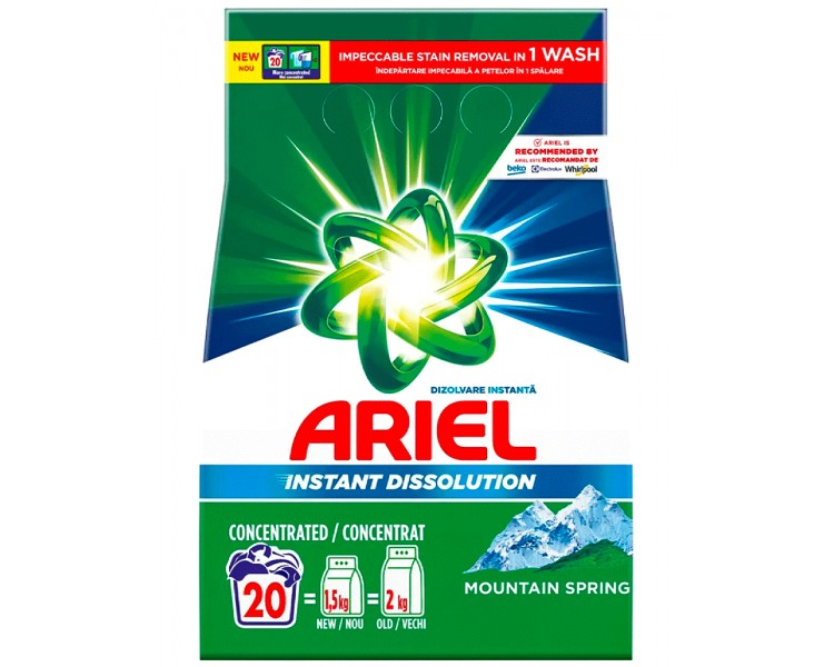 Detergente Ariel Mountain Spring 2KG