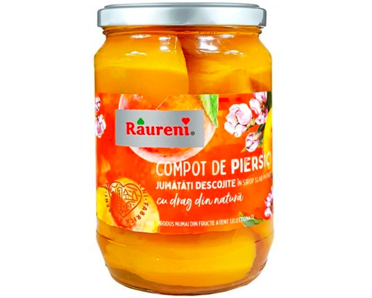 RAURENI COMPOT PIERSICI JUMATATI DESCOJITE 680G