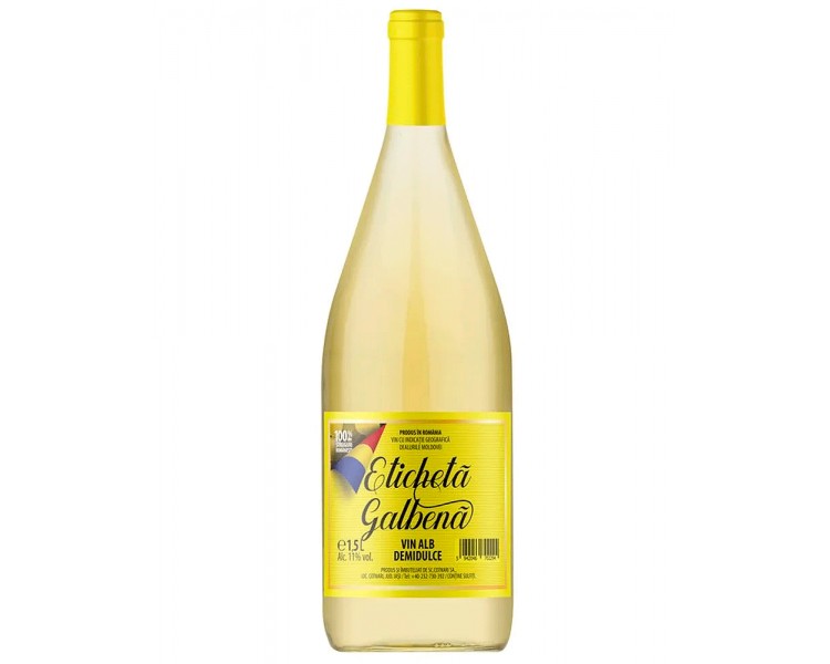 Vin Alb Demidulce Eticheta Galbena 1.5L