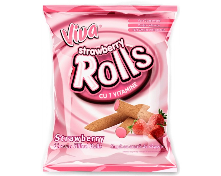 VIVA NAPOLITANE ROLLS CAPSUNI 100G/18