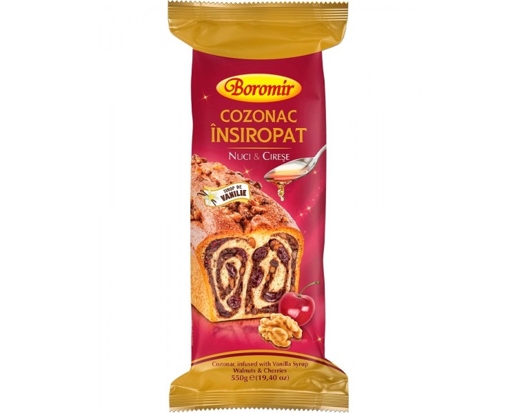 BOROMIR BIZCOCHO HUMEDO NUECES-CEREZAS 550G/9