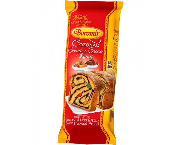 Cozonac cu Cacao si Rahat