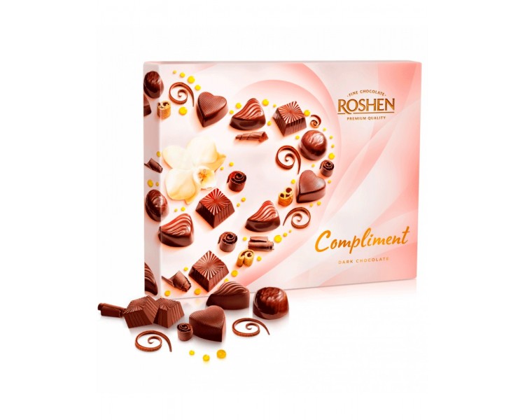 ROSHEN PRALINES COMPLIMENT CHOCOLATE NEGRO 145G/8