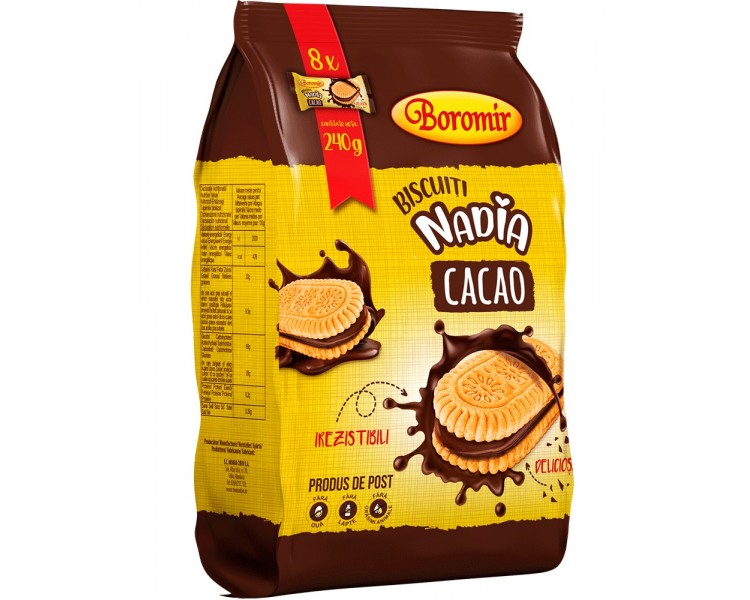 BOROMIR BISCUITI NADIA CREMA CACAO 240G/12