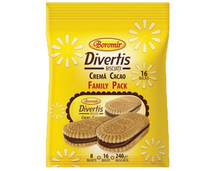 BOROMIR GALLETAS DIVERTIS FAMILIAL CACAO 240G/12