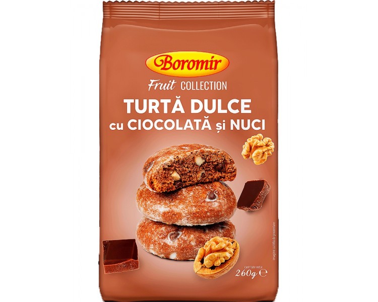 BOROMIR TURTA DULCE CIOCOLATA-NUCI 260G/12